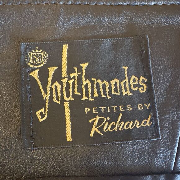 Vintage 60-70’s Leathercraft Womens Leather Coat M/L Black Double Breasted Lined - Picture 9 of 16